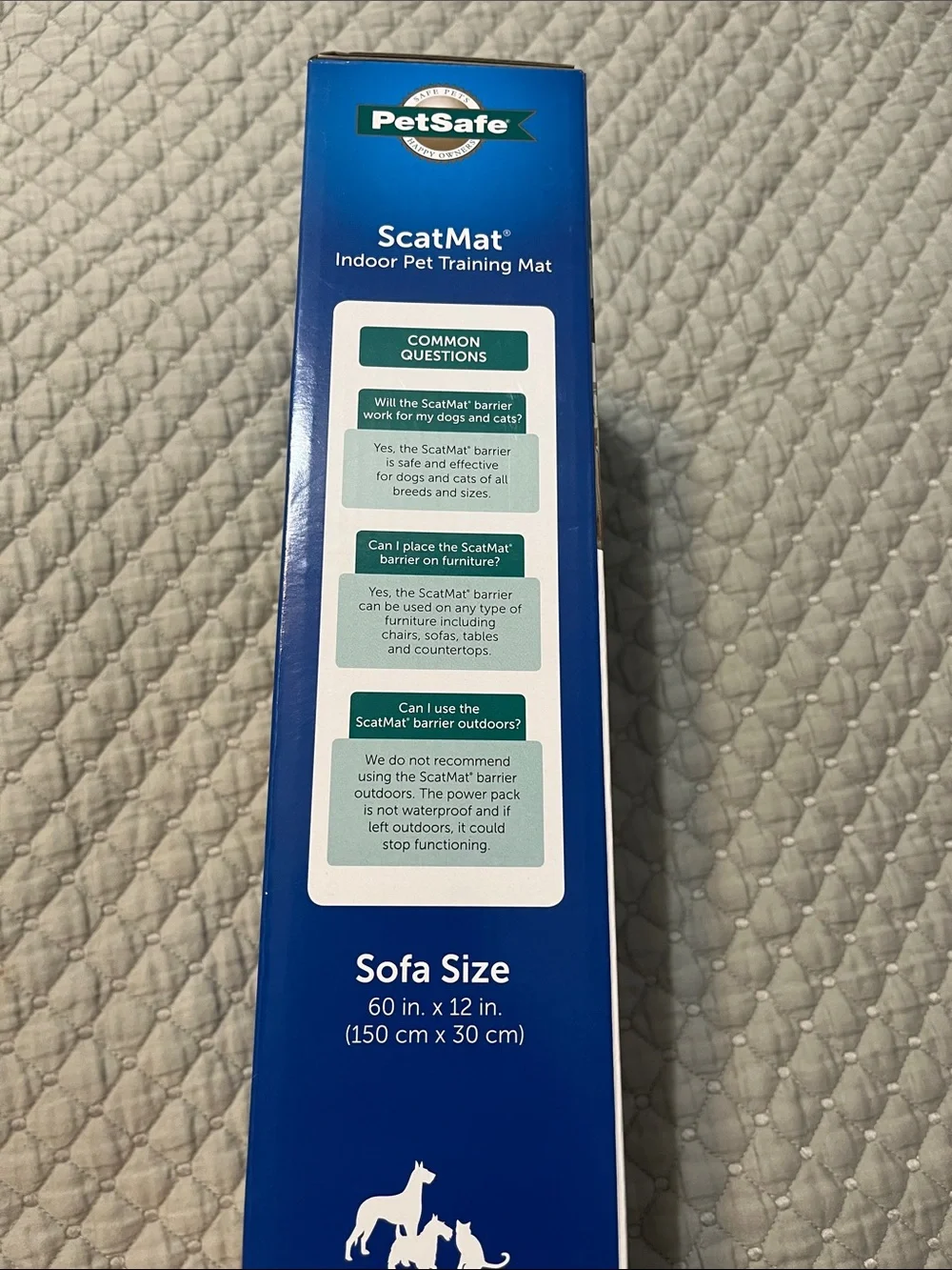 PetSafe ScatMat Indoor Pet Training Mat - Blue and White Packaging